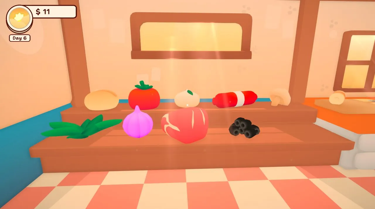Fresh ingredients on the shelf