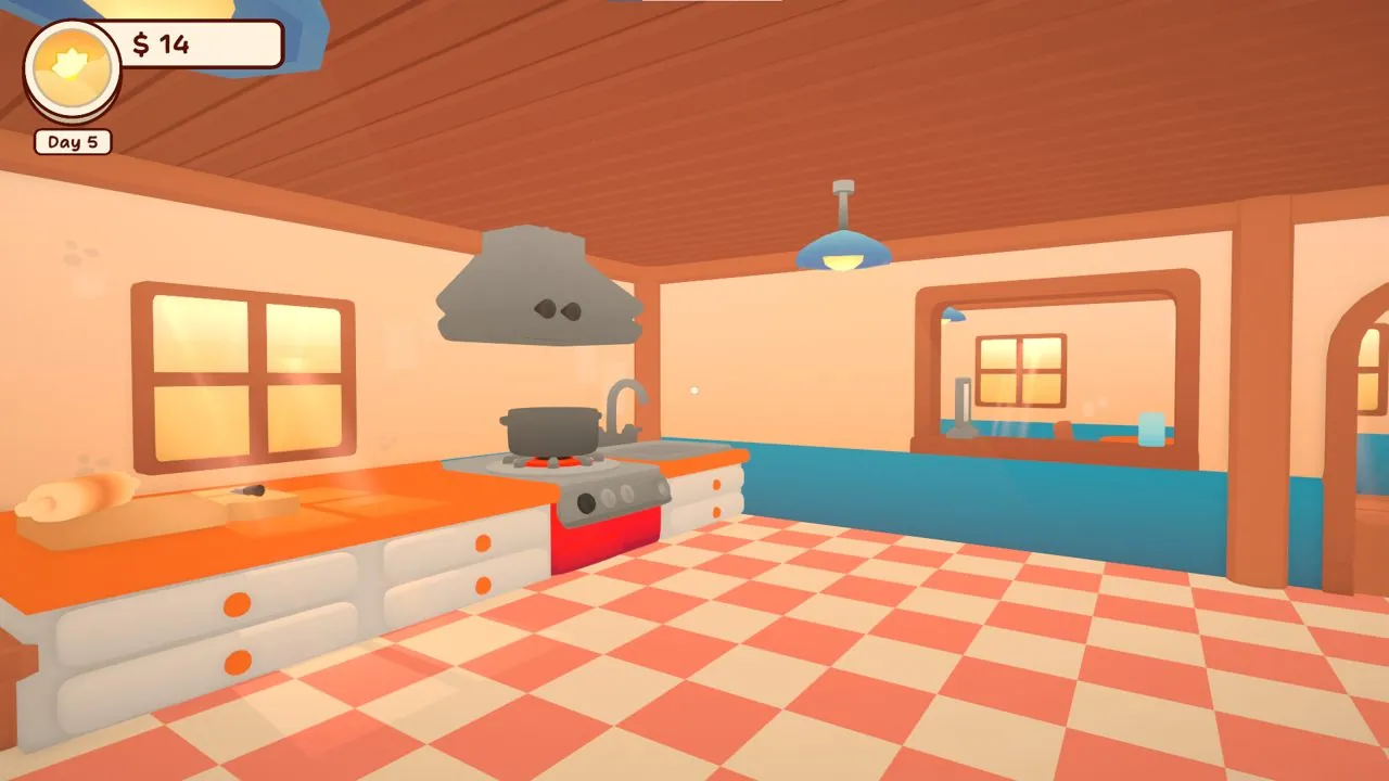 The kitchen in the afternoon light
