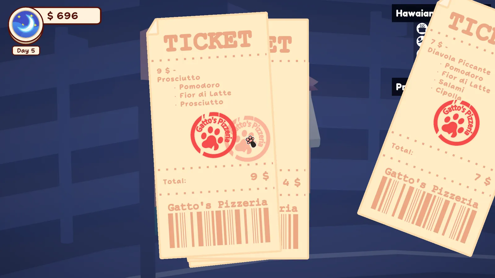 Customer order tickets